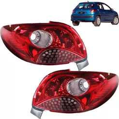 PAR Lanterna Traseira para Peugeot 207 Hatch 2009 2010 2011