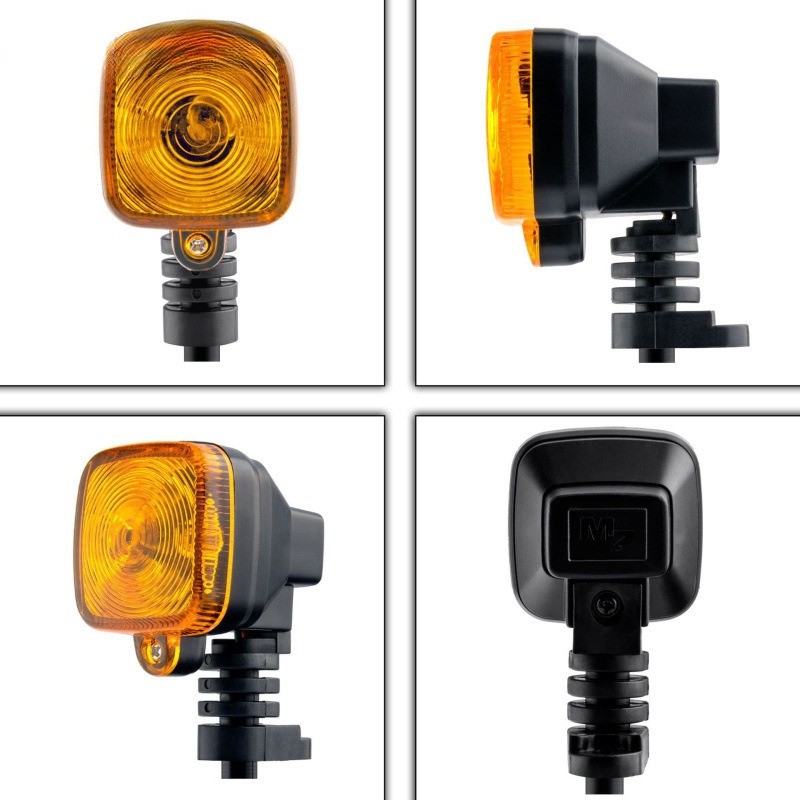 Acessórios para motocicleta CG125 ZJ125 modificado pequeno sinal de mudança de direção halógena luz de sinalização quadr