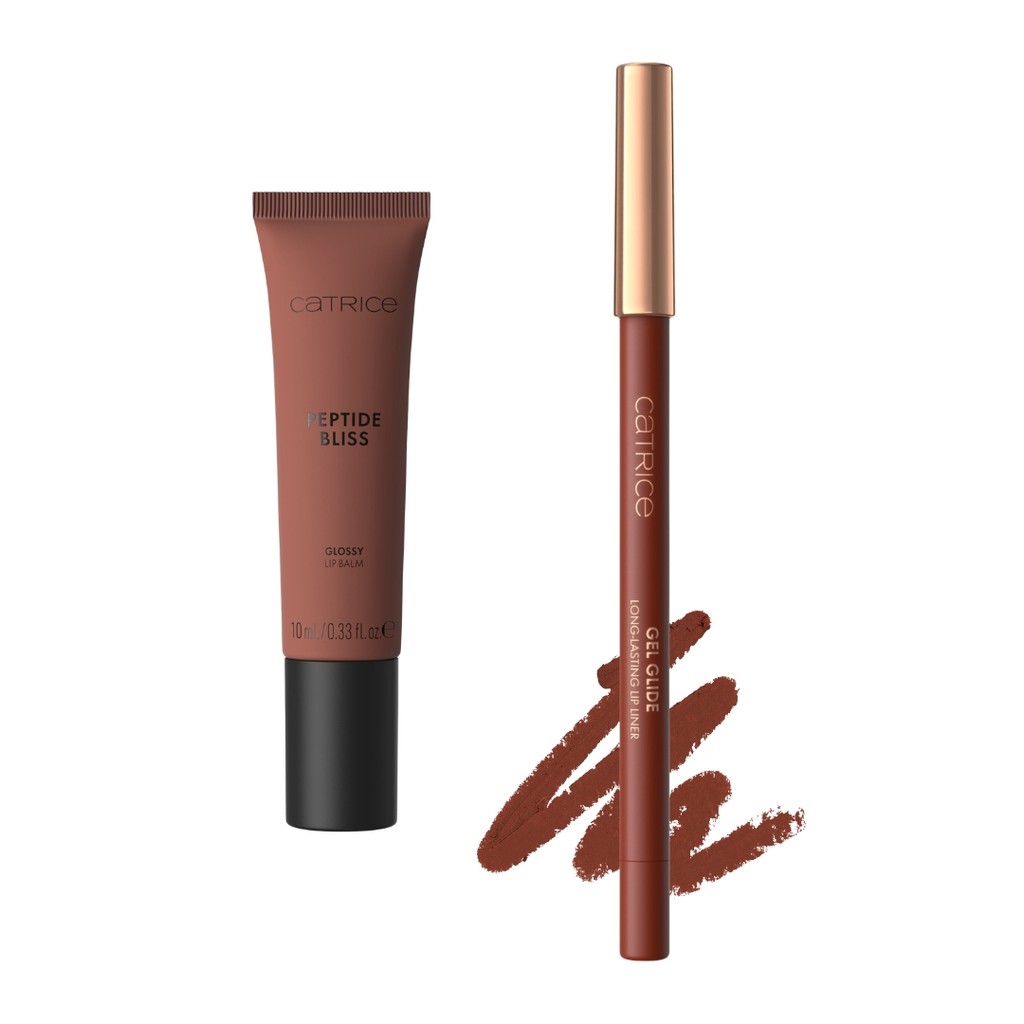 KIT Lápis labial Gel Glide + Gloss Peptide Bliss Glossy 050 Catrice