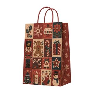 Sacolas Natal Enfeites Festividades (03) 10 Unid 18x10x25 PP