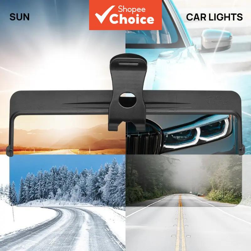 Universal Anti-Reflexo Polarizado Extensor De Viseira Solar Uv400 Pára-Brisa Do Carro Sol Instalação Rápida 12.6x5 Poleg