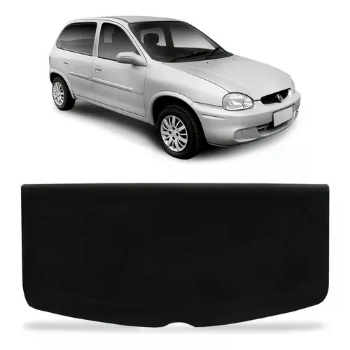Tampão Porta Malas Bagagito Corsa Wind 1995-2002 Preto 4 Portas Com Cordinhas Furação Para Falante