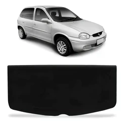 Tampão Porta Malas Bagagito Corsa Wind 1995-2002 Preto 4 Portas Com Cordinhas Furação Para Falante