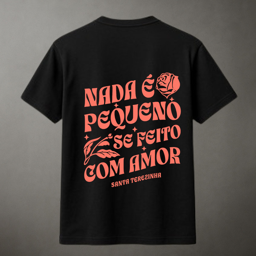 [Camiseta Premium em Algodão Puro]CC Camiseta Básica Masculina Santa Terezinha Moda Religiosa Blusa Feminina 100% Algodã
