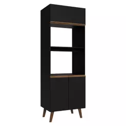 Torre Quente com 3 Portas 70 cm Preto Pieta Madesa
