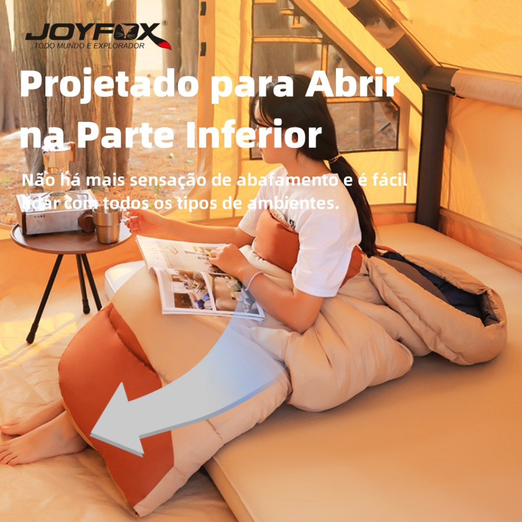 Saco De Dormir Térmico Casal Ou Solteiro Patchworkable Lavável À Máquina Set 2 Ultralight Joyfox -1ºc À -10ºc Camping · foto 2