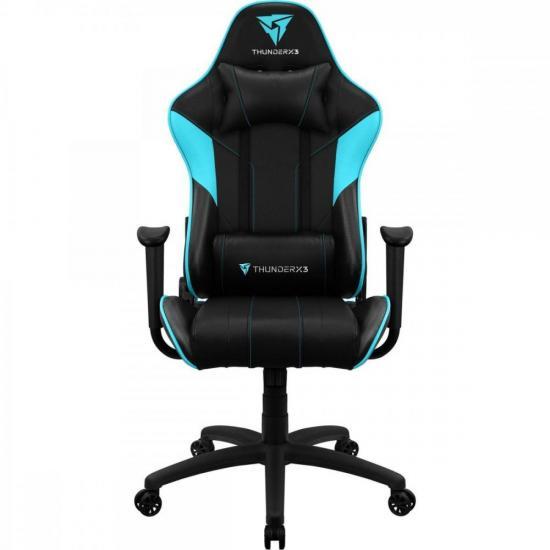 Cadeira Gamer ThunderX3 EC3 Ciano Escritório Ergonômica Reclinável