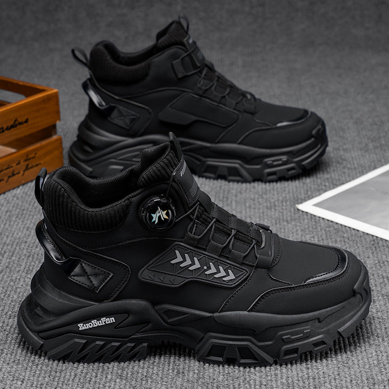 Sapatos masculinos de seguro de trabalho outono respirável esportes masculinos lazer ao ar livre montanhismo resistente 
