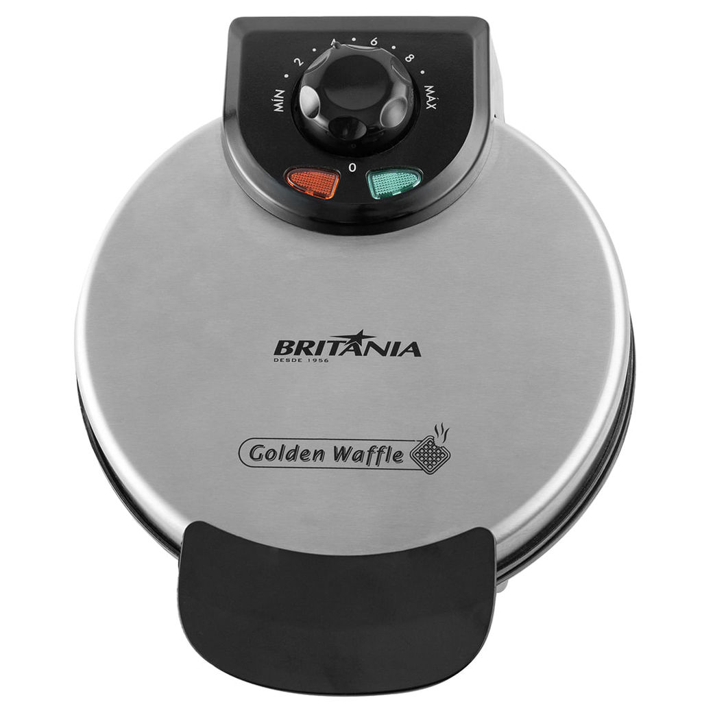 Máquina de Waffle Golden Britânia Acabamento em Inox 850W — oferta na Shopee
