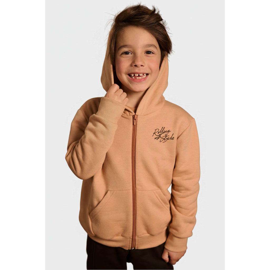 Conjunto Infantil Menino Com Capuz Skate Elian Marrom · foto 2