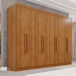 Guarda-Roupa Casal 8 Portas 4 Gavetas França Cinamomo Cinamomo