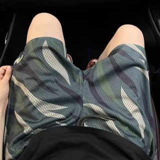 Shorts de basquete Zebra americano masculino 2026 verão rua camuflagem malha shorts esportivos masculinos casuais All-Ma