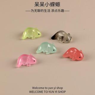 Luminoso bonito maçante pequena salamandra Micro paisagem acessórios de decoração criativa escritório Desktop Mini ornam