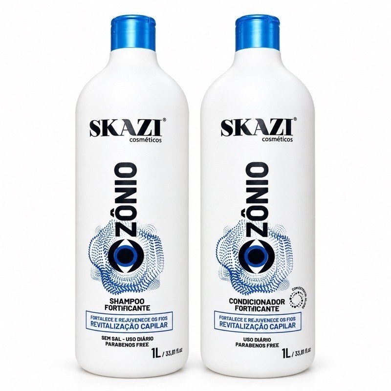 Kit Skazi Vegano Ozônio Com Jojoba Shampoo E Condicionador 1 Litro