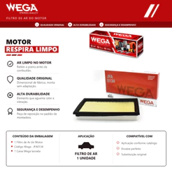 Filtro de ar do Motor NISSAN LIVINA TIIDA 2009 2010 2011 2012 2013 2014 2015 – Wega JFA0134