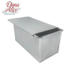 Forma 20x10x10 Com Tampa Para Pão e Bolo Caseirinho Retangular Em Alumínio