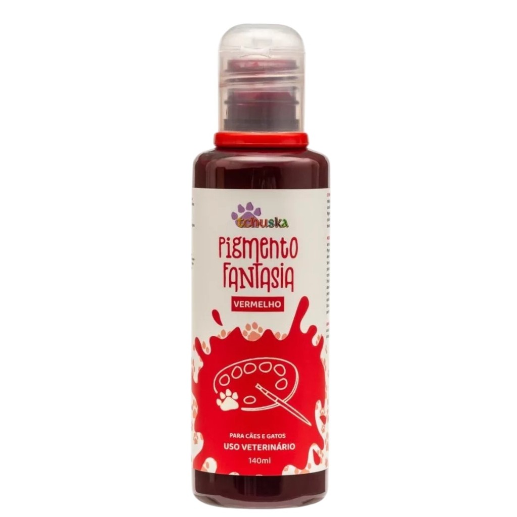 Pigmento Fantasia Para Pet Shop Tchuska Vermelho 140ml
