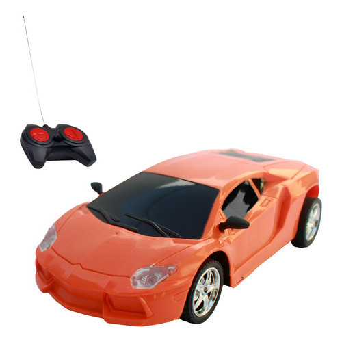Carrinho De Controle Remoto 1:18 Importway C/ Luzes Laranja