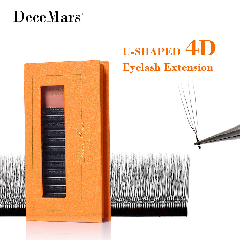 Extensões De Cílios 4D Em Forma De U DeceMars (12 Linhas/Bandeja) em Oferta na Shopee