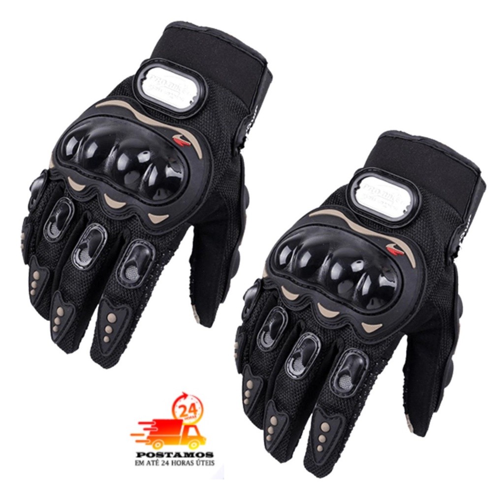 Luva Motociclista Motoqueiro Proteção Meio Dedo Motoboy Bike Motocross Sports Casual Pronta Entrega