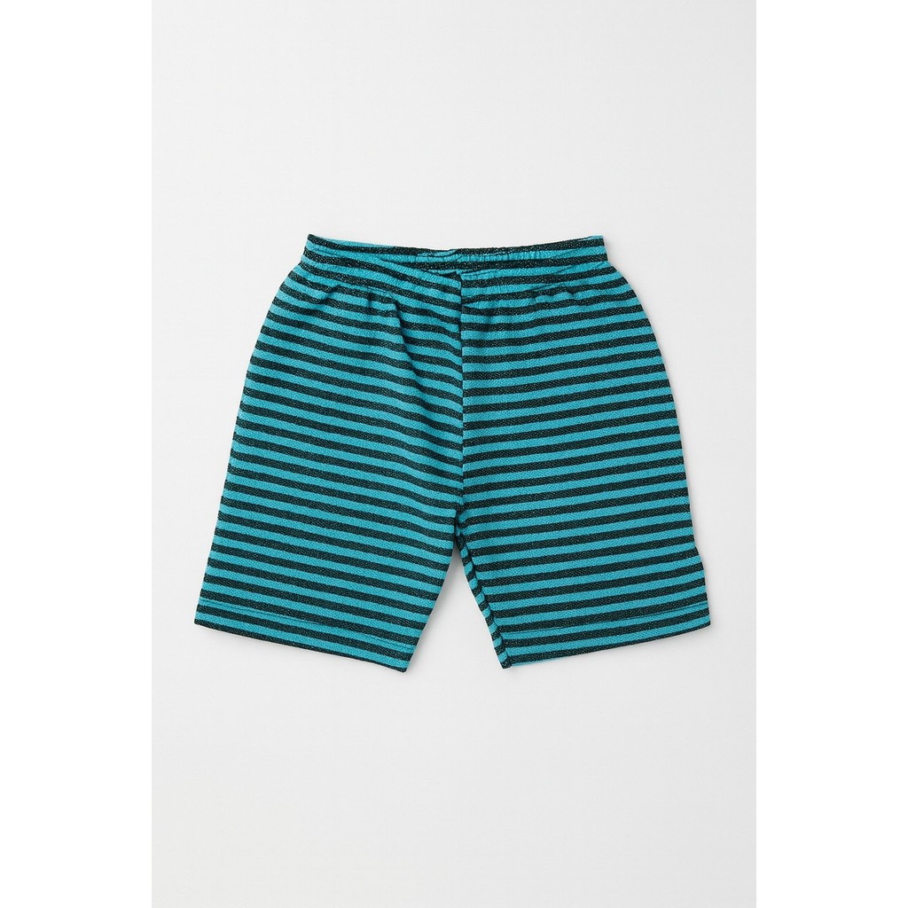 Bermuda Moletinho Masculina Azul Listrado - Babei no Look