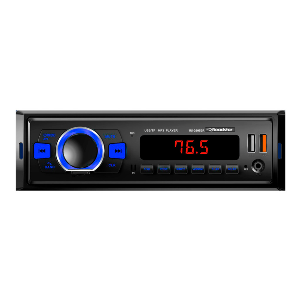 Rádio Mp3 Roadstar Bluetooth Rs-2605br Plus 4x48w