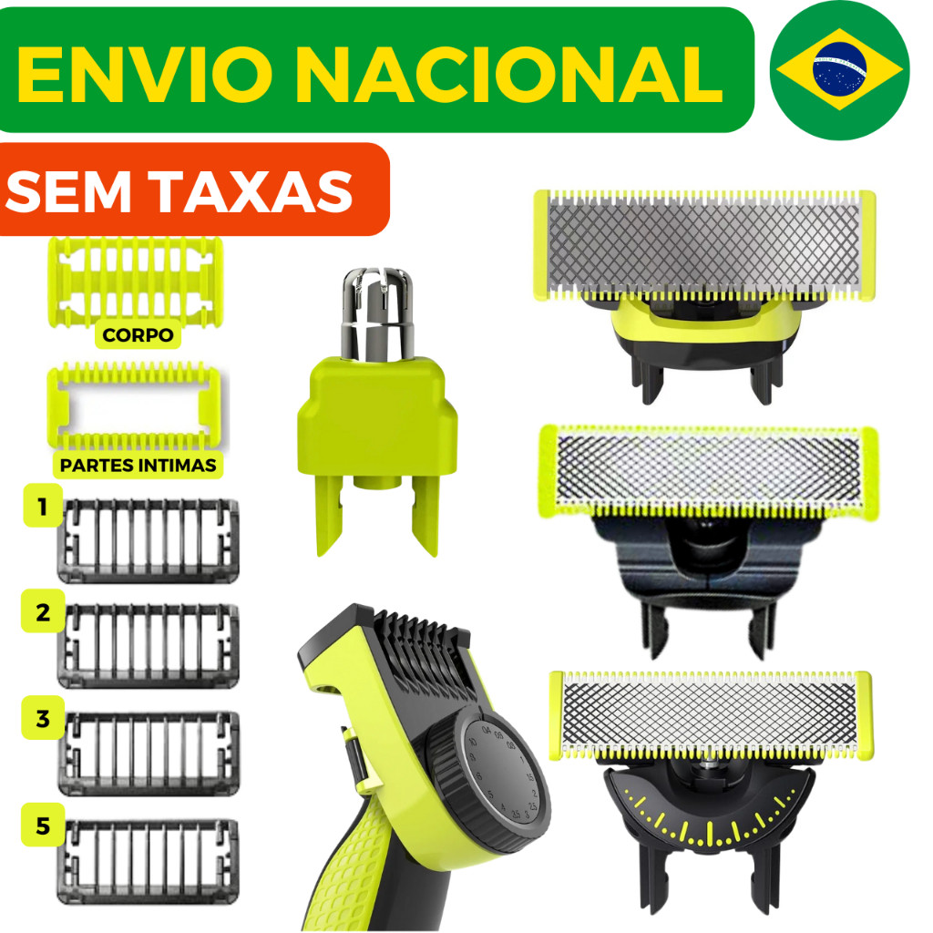 Lâmina Refil, Pentes, Carregadores e Acessorios Para Barbeador Philips OneBlade e OneBlade Pro
