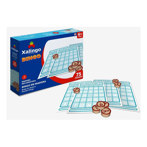 Jogo Bingo Pedras De Madeira Xalingo