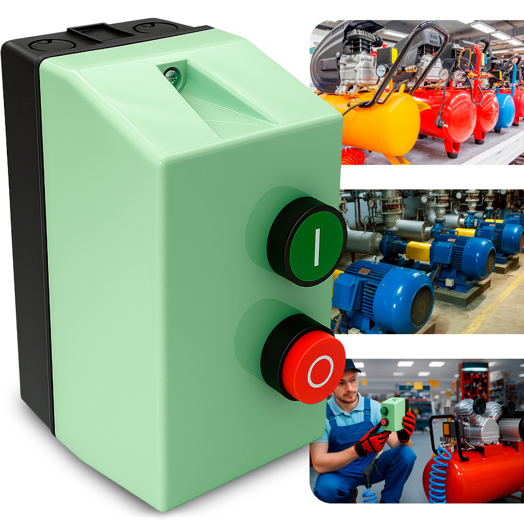 Chave Magnética Partida Motor Trifásico 280V 7,5cv 9-13A Rele/Contator Liga Desliga Partida Direta