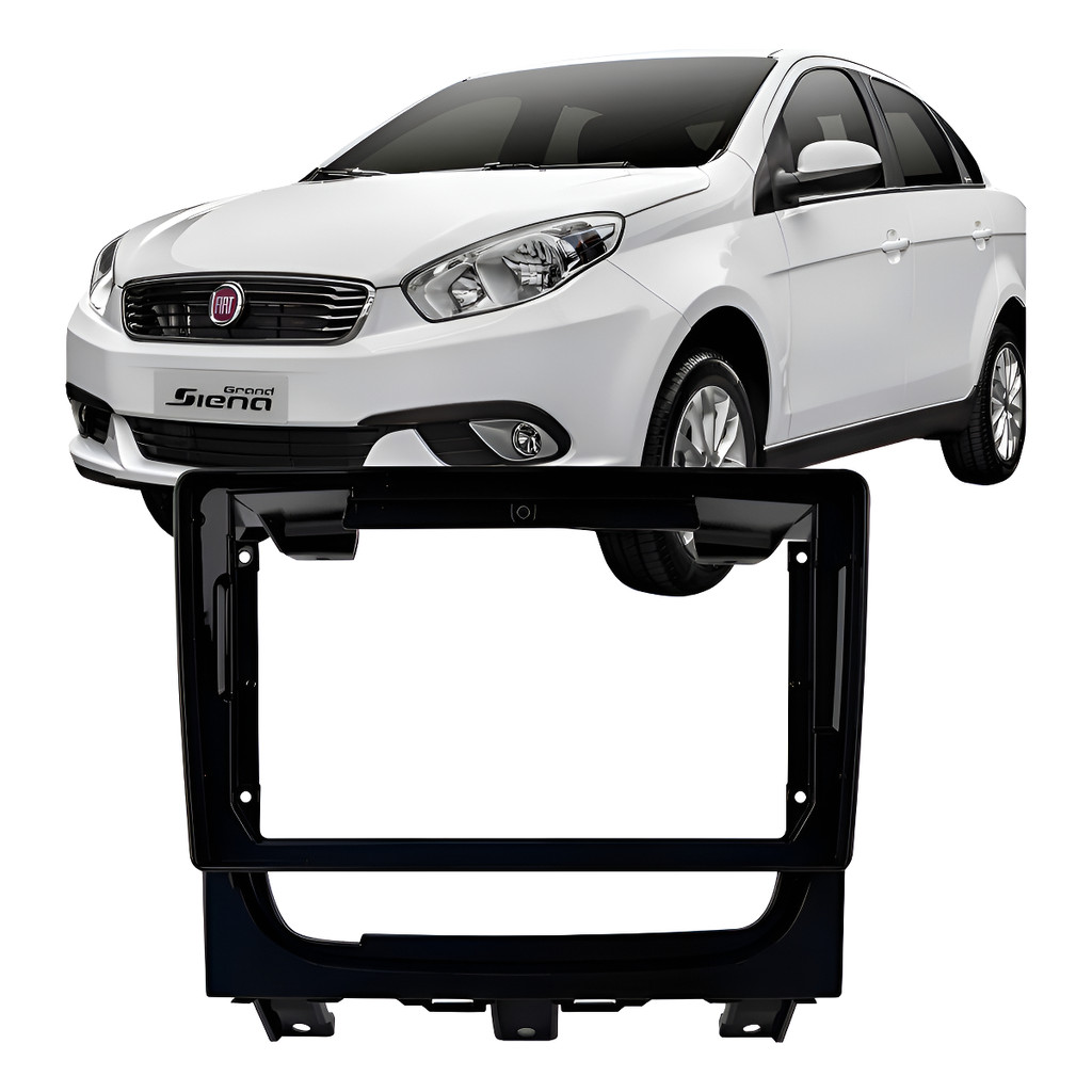 Moldura Multimidia 9 Polegadas Fiat Siena 2013 A 2019 em Oferta na Shopee