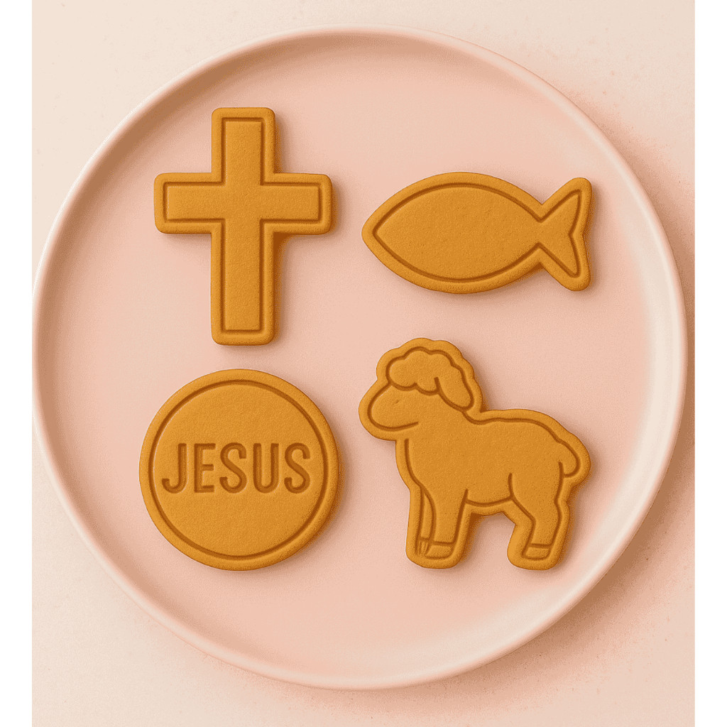 ️ JESUS Cortador Biscoito Massinha | Kit 4 pçs | 6/8/10cm | Páscoa | Batizado | Confeitaria Religiosa | Festa