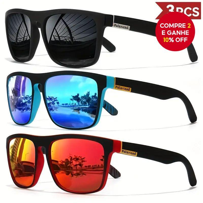 Óculos De Sol 3 Unidades Para Homens , Esportes Ao Ar Livre , Ciclismo , Condução , Pesca