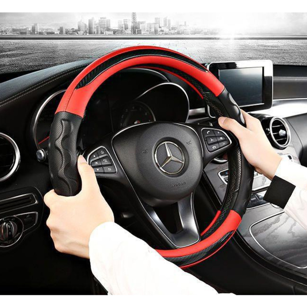 Capa para Volante Universal Antiderrapante Esportiva Confortável 38cm Premium · foto 2