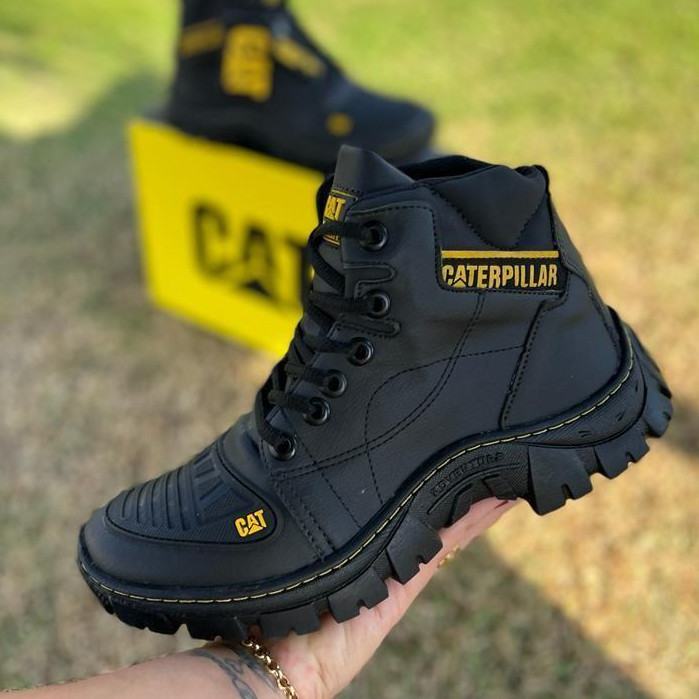 Bota masculina e feminina trabalho Caterpillar Cat Promoção em Oferta na Shopee