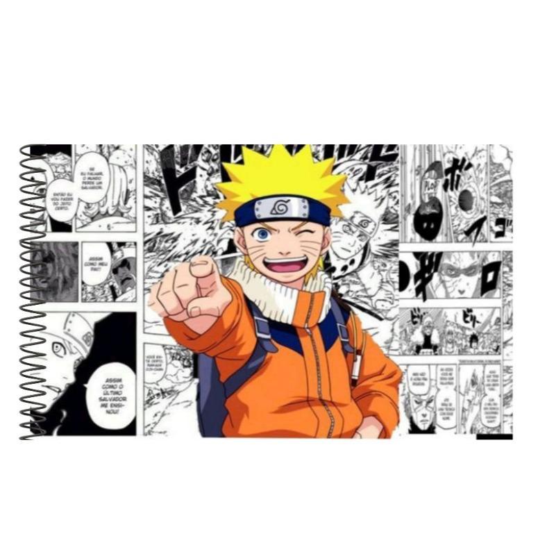 Caderno Desenho Naruto Clássico Capa Dura 96 Folhas