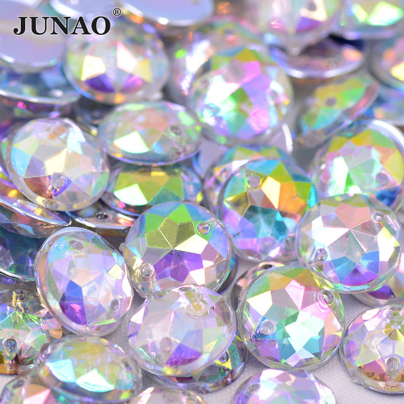 6mm 8mm 10 12 18 20 30 52mm Costura Em Cristal AB Strass Acrílico Pedra Scrapbook B
