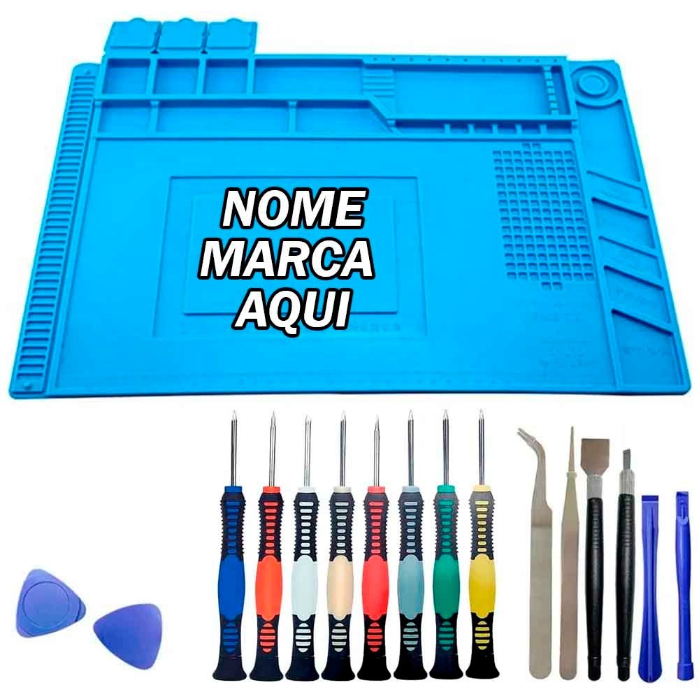 Manta Antiestática Conserto Reparo Celular Silicone Personalizado com nome marca logotipo Personalizada