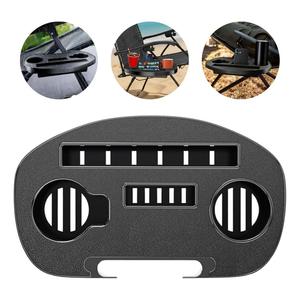 Mesa Portátil para Cadeira Importway com 2 Porta Copos Ideal para Praia e Camping em Oferta na Shopee