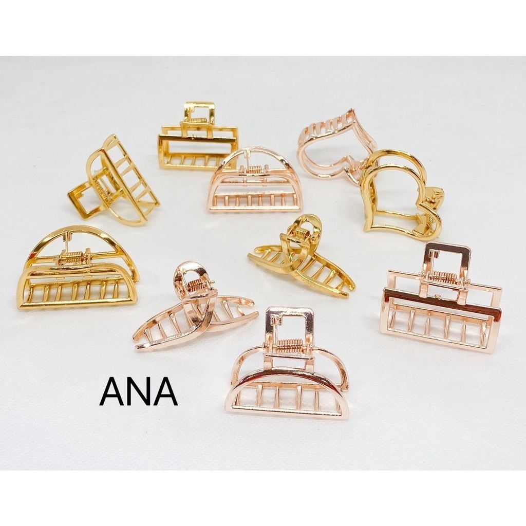 KIT 12 peças Piranha  P  média Dourada e  rose de metal vários modelos blogueira em Oferta na Shopee