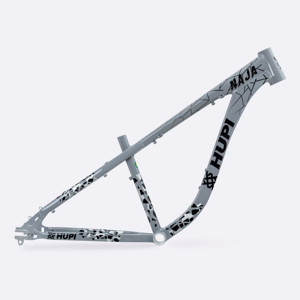 Quadro Hupi Naja V9 Cinza/Preto Horizontal Tapered