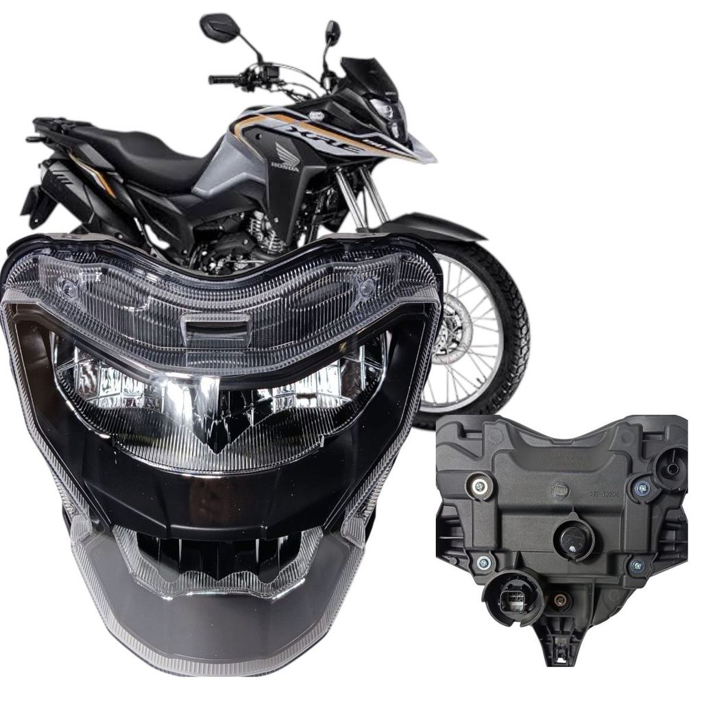 FAROL BLOCO OPTICO XRE 190 2025 TITAN 160 2025 BROS 2025 FAN 2025 TORNADO 250 PLUG IN PLAY