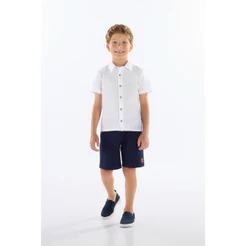 Camisa Infantil Masculina em Cotton Quimby