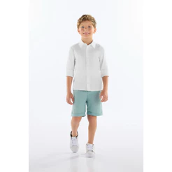 Camisa Menino em Tricoline Quimby