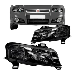 Par Farol Stilo 01/07 C/ Moldura Fumê C/ Auxiliar Elétrico