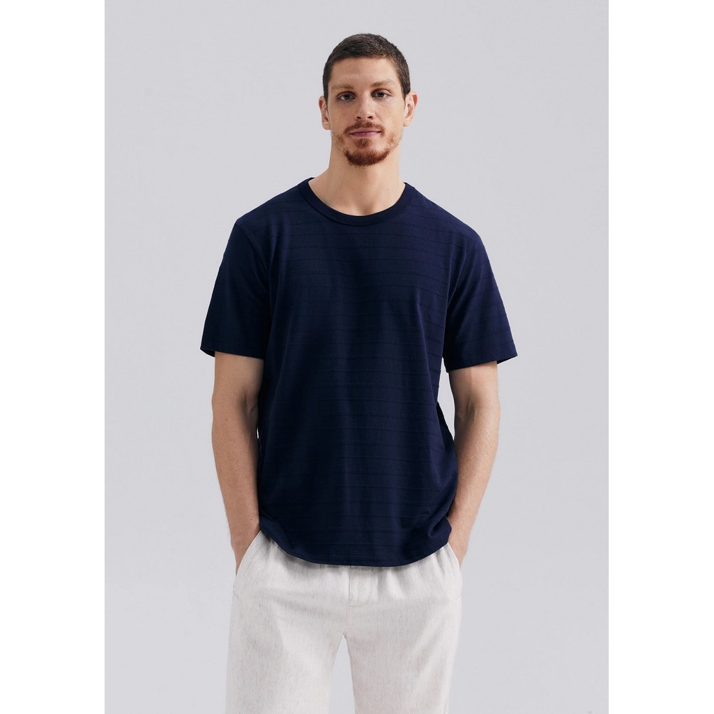 camisa manga curta malha texturizada macio - Hering 4K36