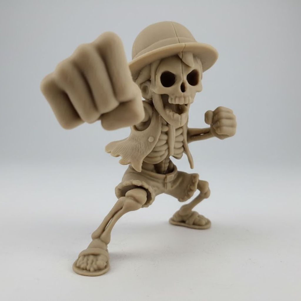 Boneco Esqueleto do Luffy One Piece Geek Action Figure 3D Decorativo Anime Pirata Colecionável