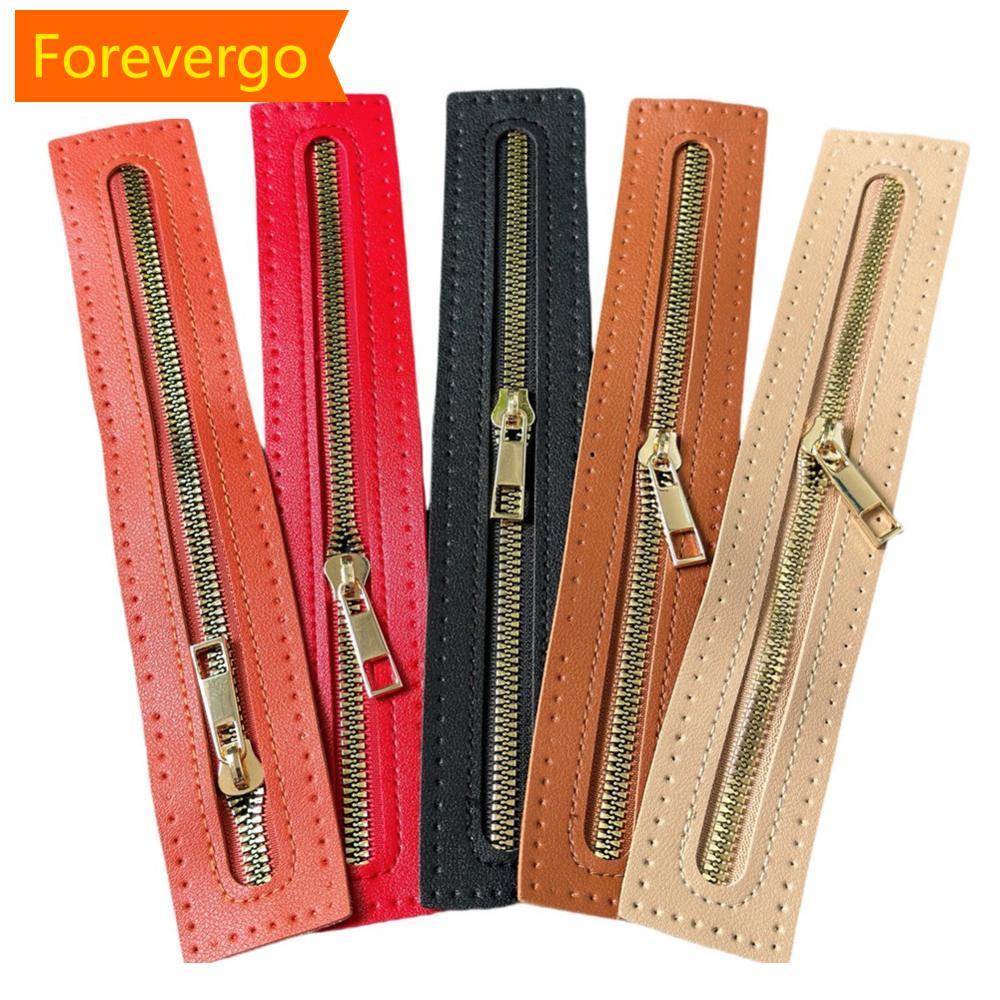 forevergo Multicolorido Couro Do Plutônio Costurado À Mão Zíper DIY Saco Artesanal Substituível Macio Modificação Acessó