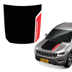 Adesivo Aplique Capo Para Jeep Compass Trailhawk Preto