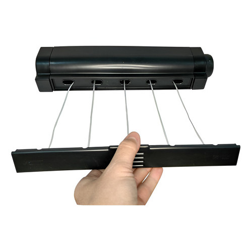 Varal de Parede Secalux Rotoflex 5 Cordas Retrátil Automático Recolhível – Cor Preto