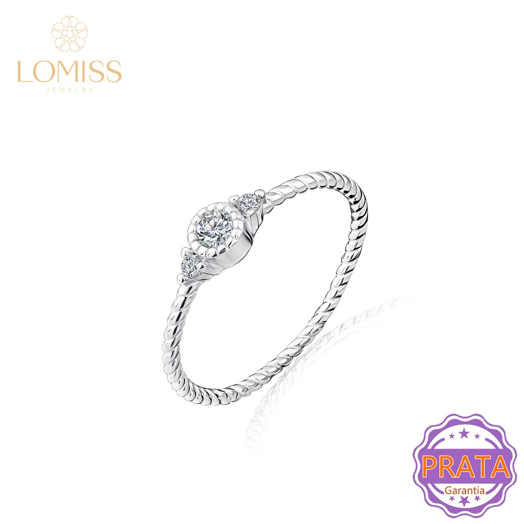Anel Prata 925 Torcido Zircônias Cravejado Solitário Feminino Para Namoro e Compromisso Legítimo Brilhante Presente em Oferta na Shopee
